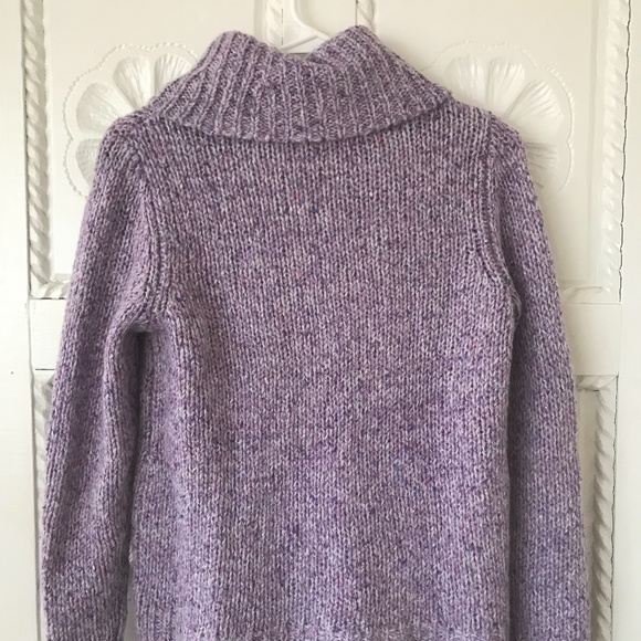 Warm Lavender Fuzzy Turtleneck Sweater - Picture 3 of 3